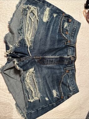 Levi's 501® Indigo Blue Denim Jeans shorts Sz 29